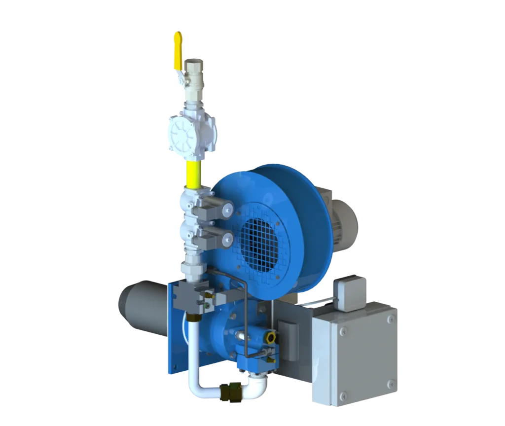 Packaged industrial burner